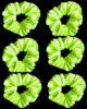 Pack of 6-Luxury Scrunchies for Women-Girls-Teenage|Hair Bands for Woman Stylish | Hair Care Gift items|Suitable for All Hair Types |Fabric-Satin Silk| Size:Large | Color-Bista Green